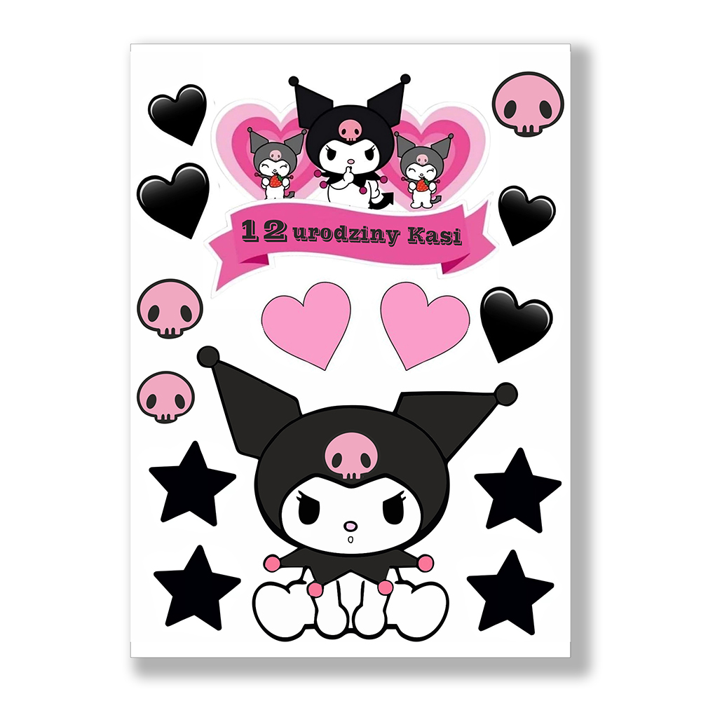 Opłatek na tort Kuromi