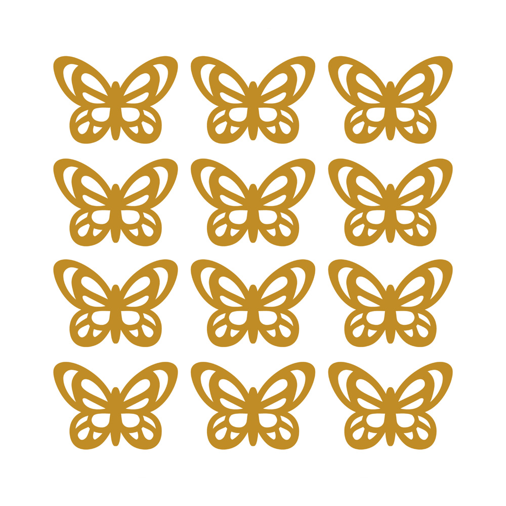 Jadalne złote motylki 15 sztuk