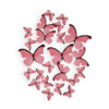 Różowe waflowe motylki na tort 23 sztuki