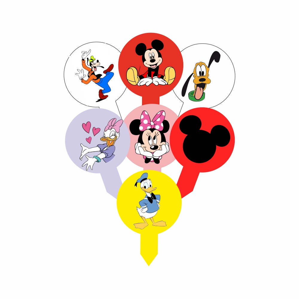 Dekoracje babeczek 14 sztuk Myszka Miki