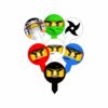 Jadalne dekoracje na babeczki Ninjago 14 sztuk