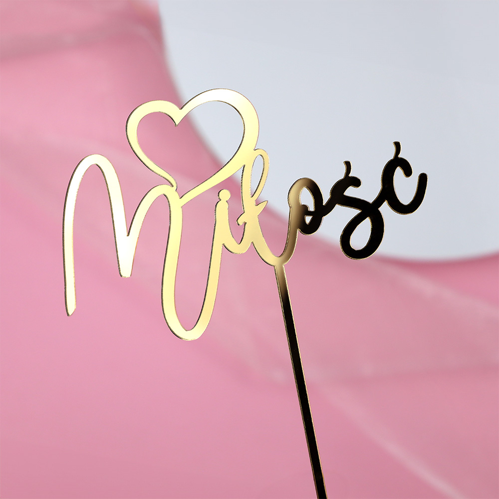 Napis na tort ślubny miłość