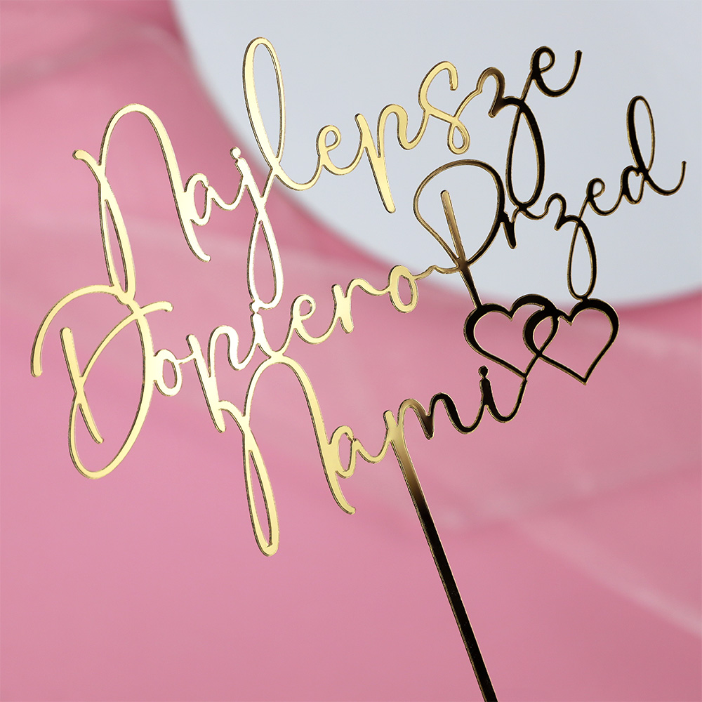 Najlepsze dopiero przed nami topper ślubny