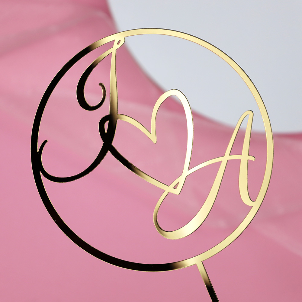 Topper ślubny na tort