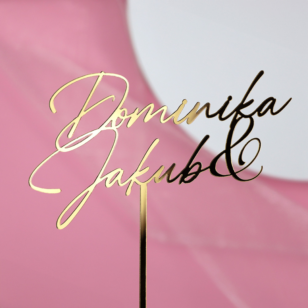 Topper ślubny dowolne imiona