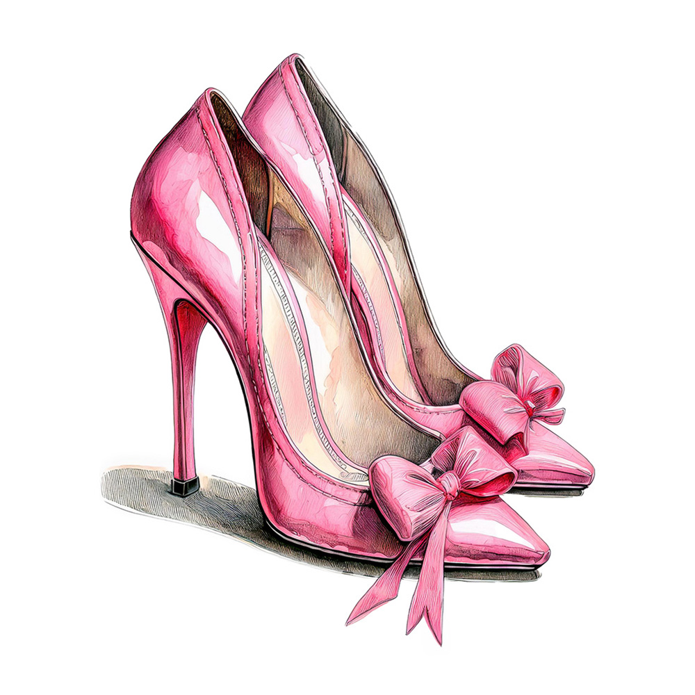 Różowe szpilki wydruk cukrowy