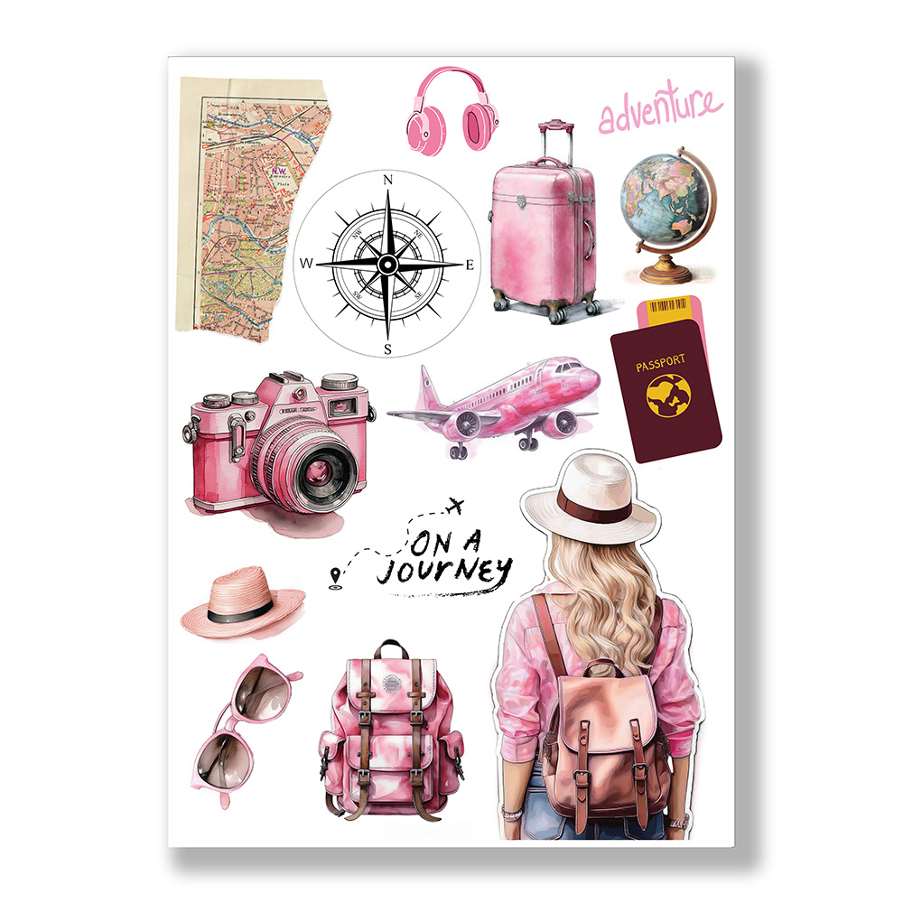 Wydruk cukrowy na tort dla podróżniczki