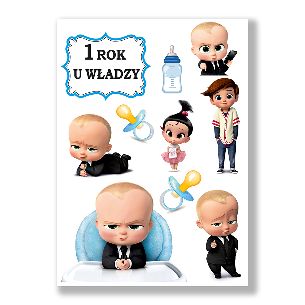 Opłatek na tort roczek rok u władzy