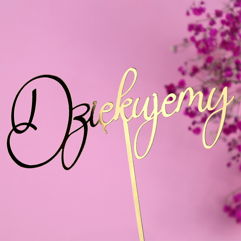 Topper na tort Dziękujemy