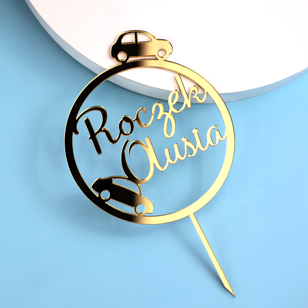 Topper na roczek z imieniem dla chłopca