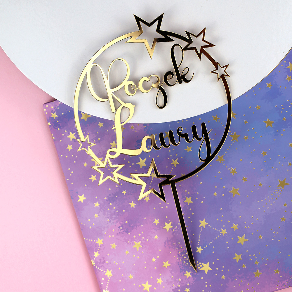 Topper na tort urodzinowy roczek z imieniem