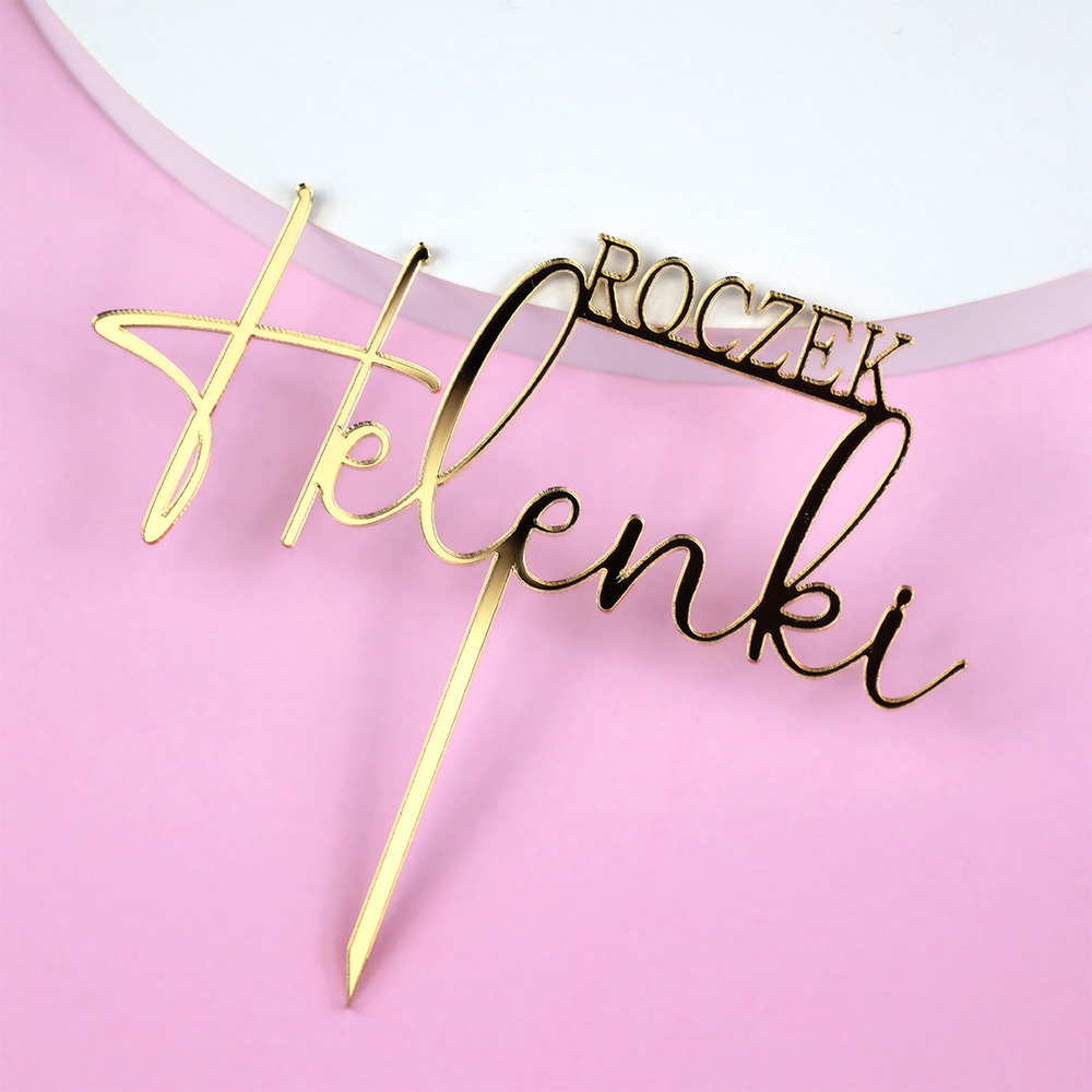 Dekoracja tortu na roczek z imieniem