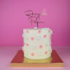 Elegancki topper na tort na 1 urodziny