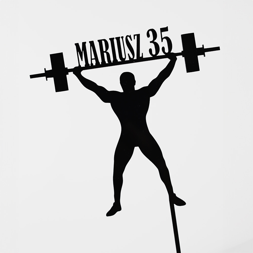 Topper siłacz z imieniem