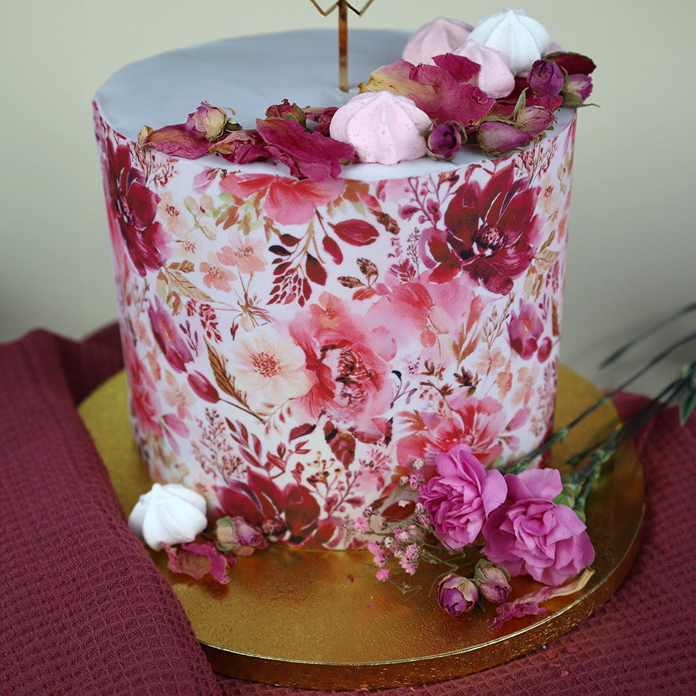 Papier jadalny kwiaty