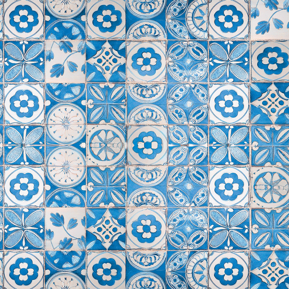 Jadalny papier na tort we wzór Azulejos