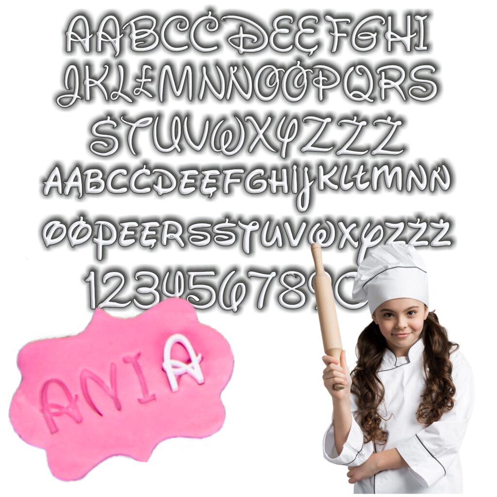 Alfabet do odciskania w masie cukrowej Wzór 2