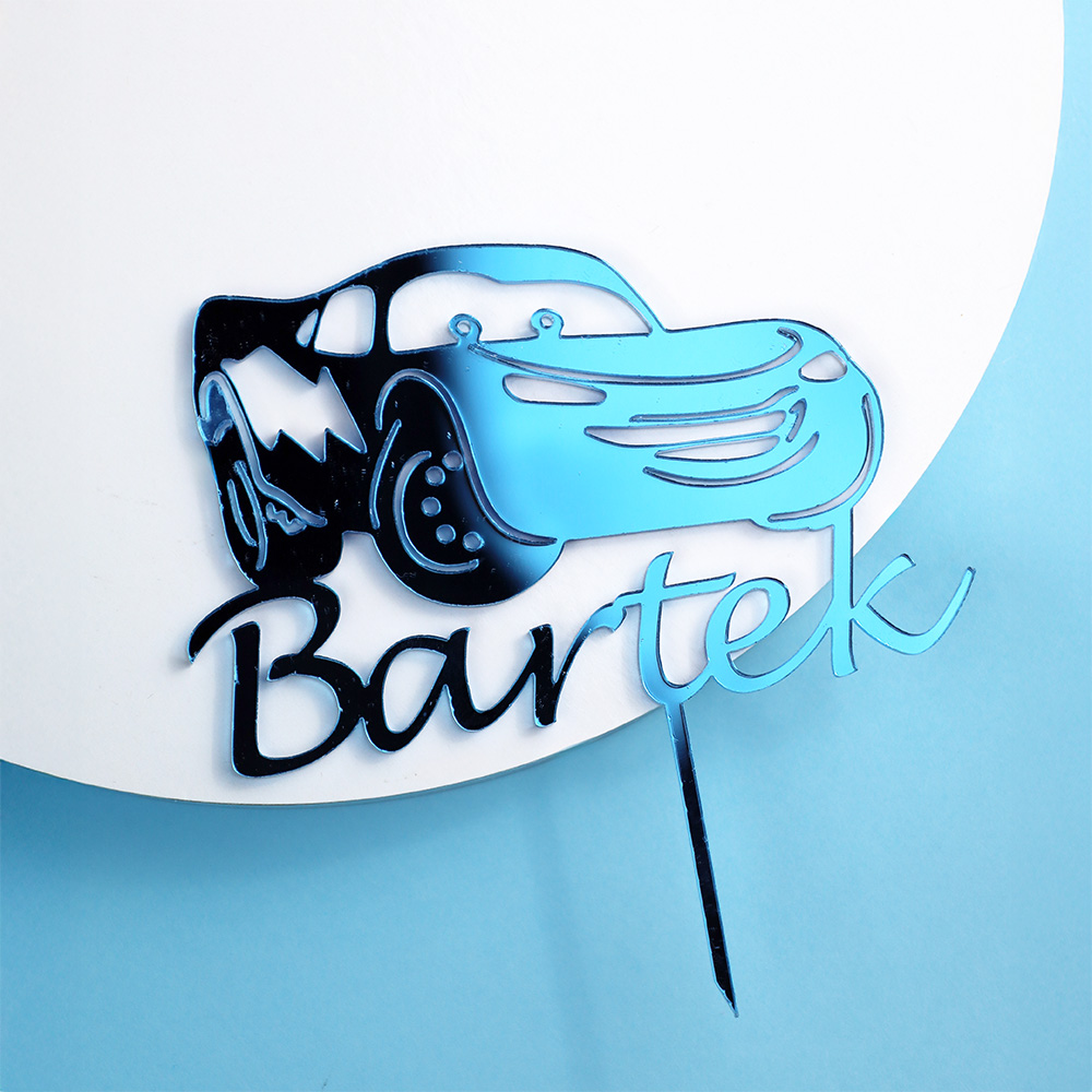 Topper z imieniem bajka Auta