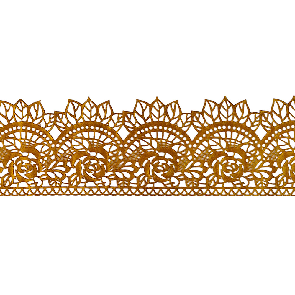 Koronka na tort złota