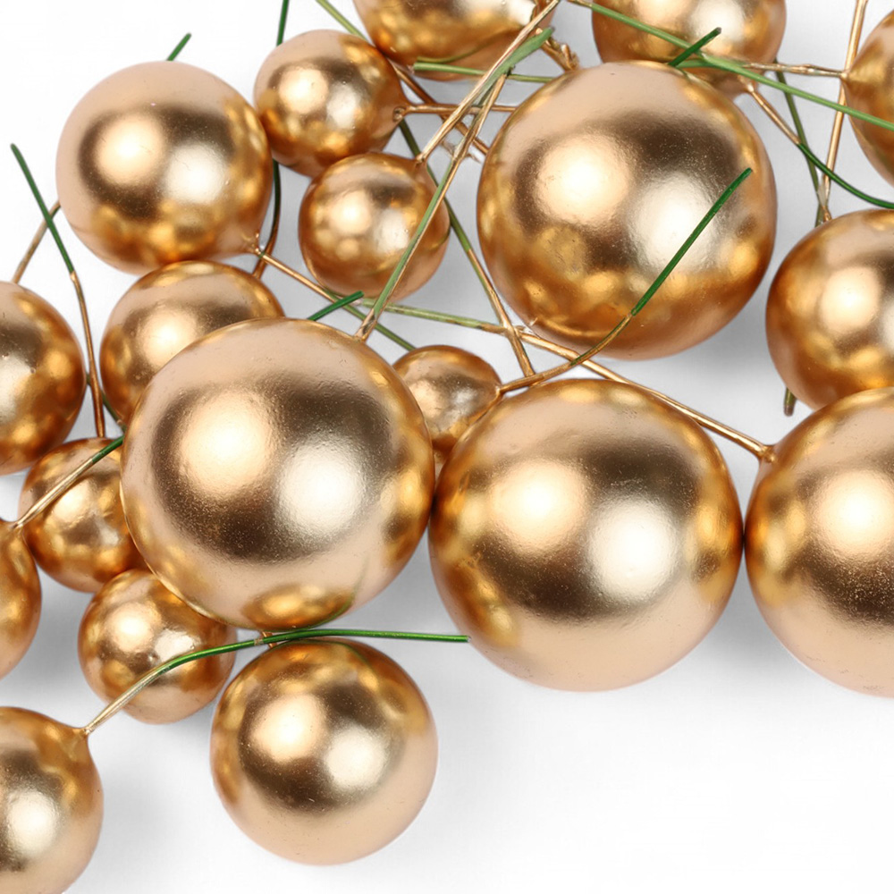 Czarne i złote kule do dekoracji tortów 50 sztuk