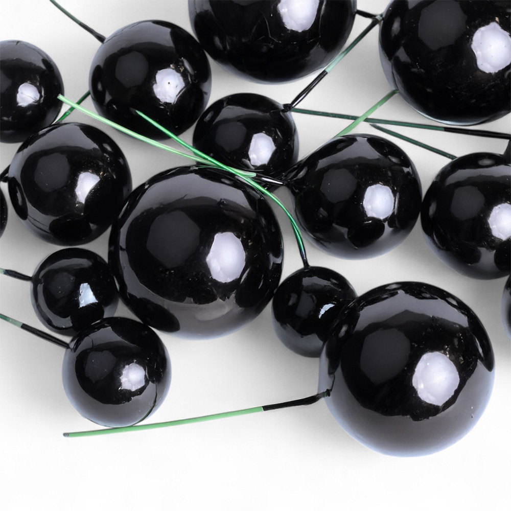 Czarne i złote kule do dekoracji tortów 50 sztuk