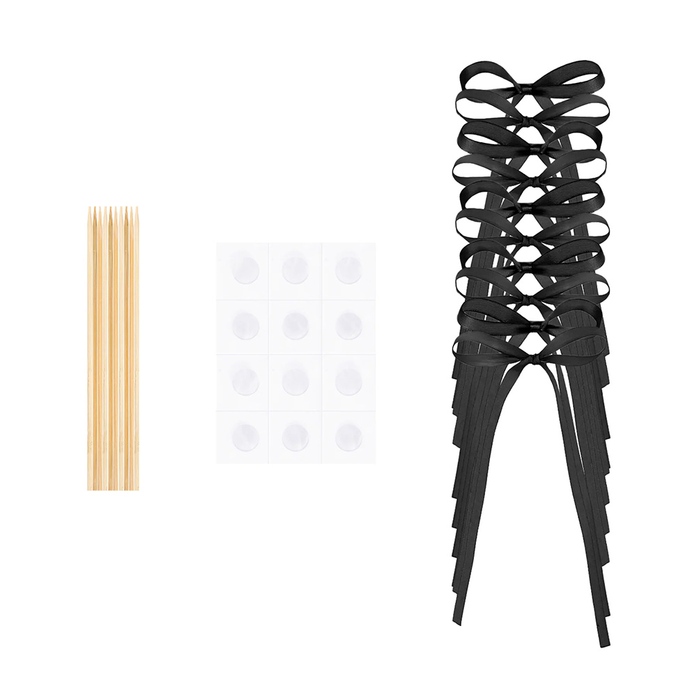 Czarne kokardki do tortu