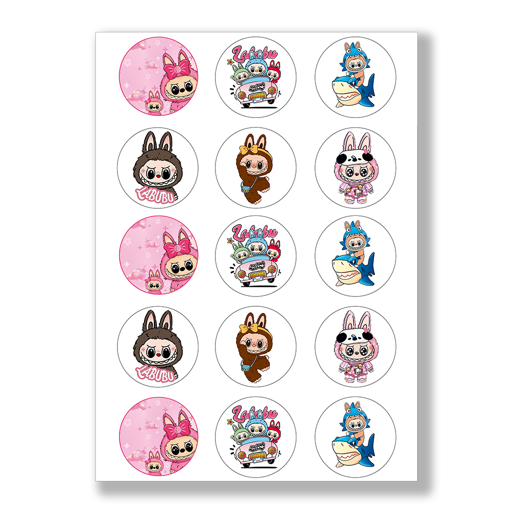 Opłatek z Labubu na babeczki