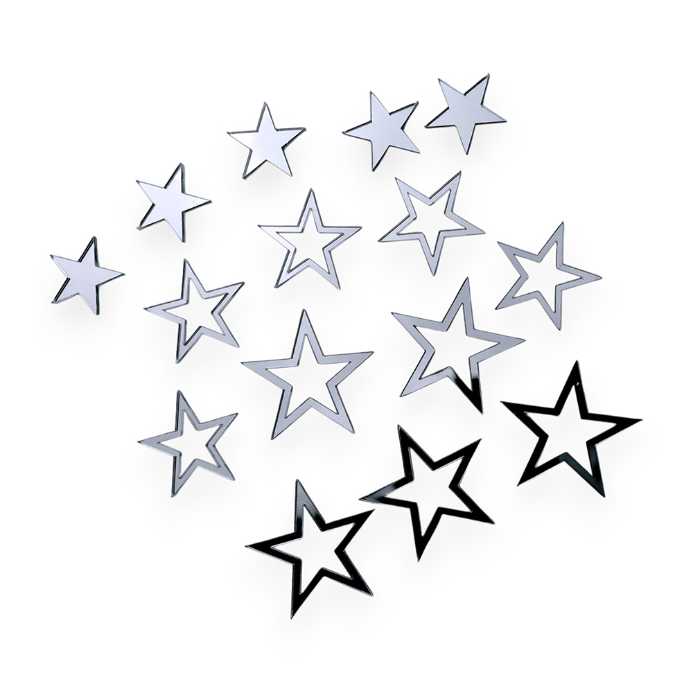 Mini gwiazdki srebrne