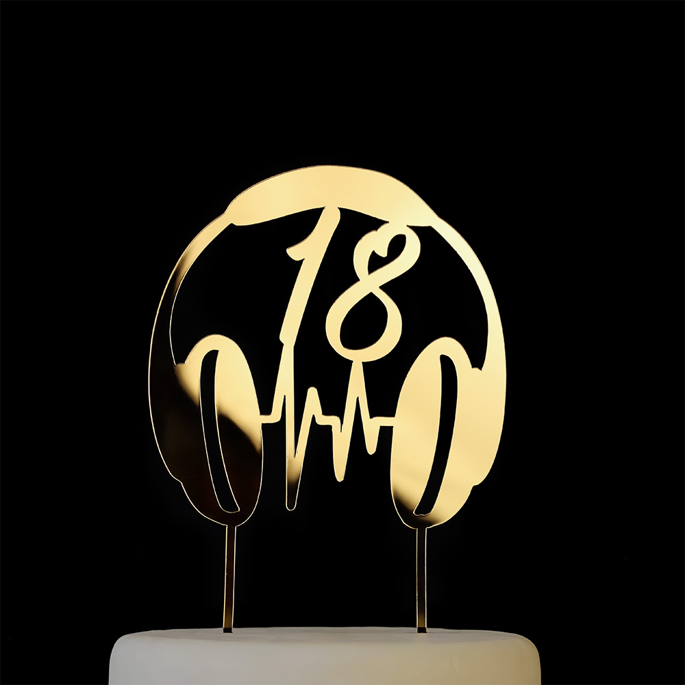 Topper na tort słuchawki + dowolna liczba