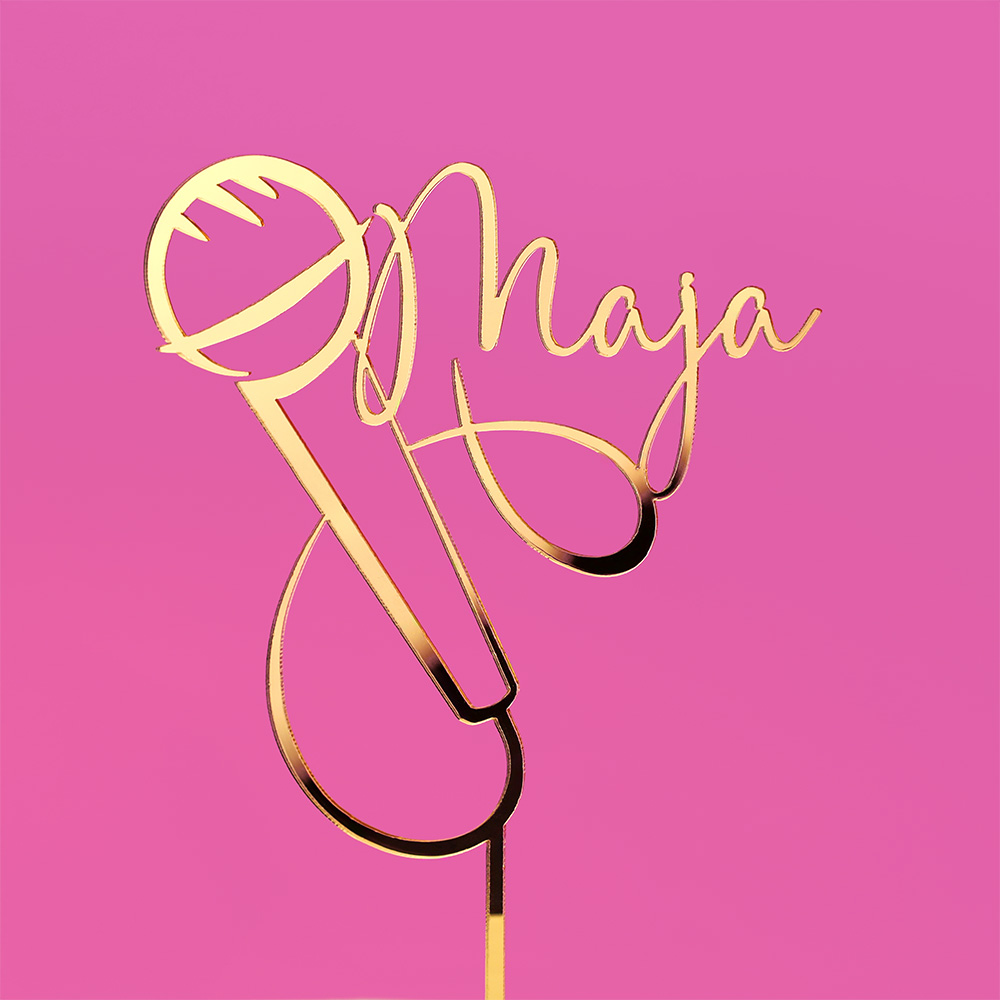 Topper z mikrofonem i imieniem