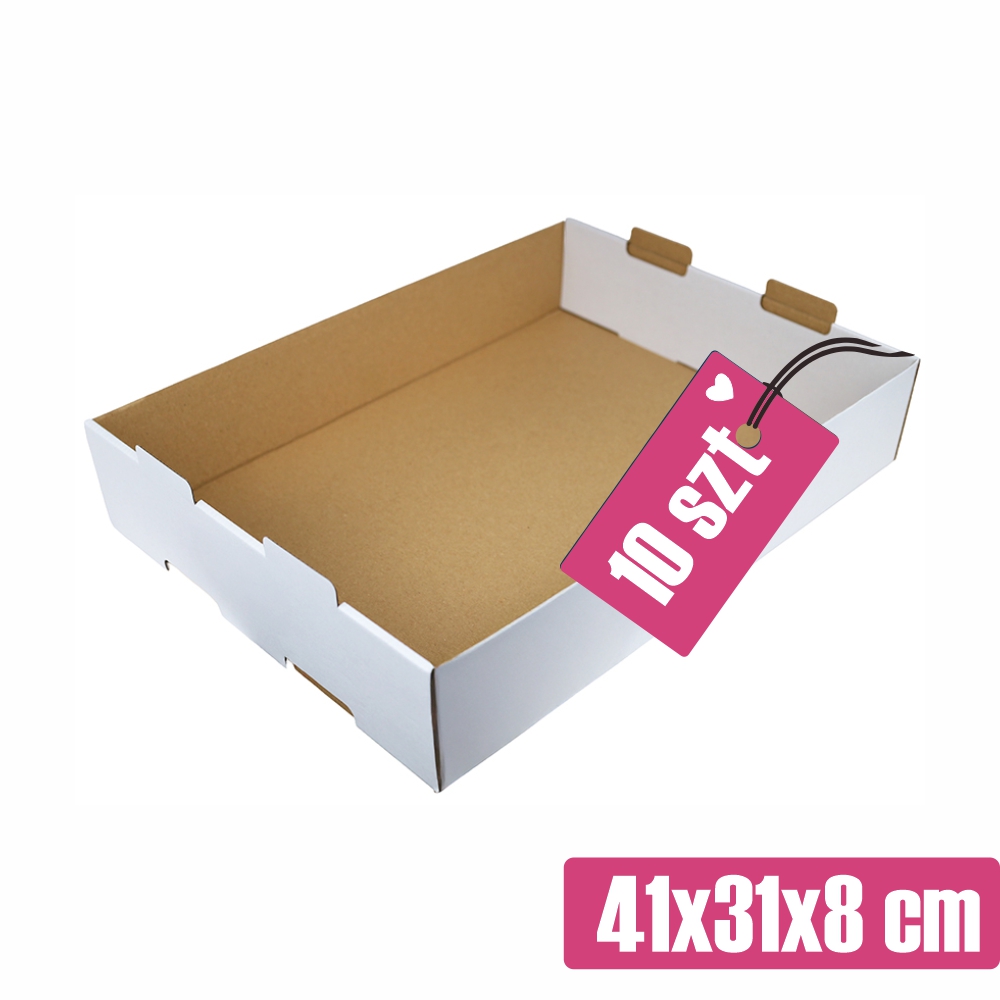 Karton na ciasto 41x31x8 cm 10 sztuk