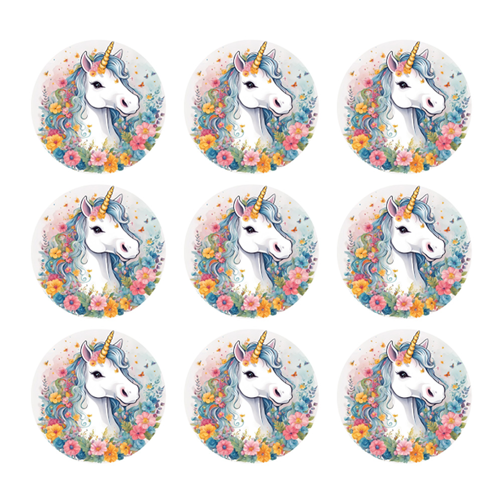 Opłatek waflowy na babeczki z jednorożcem