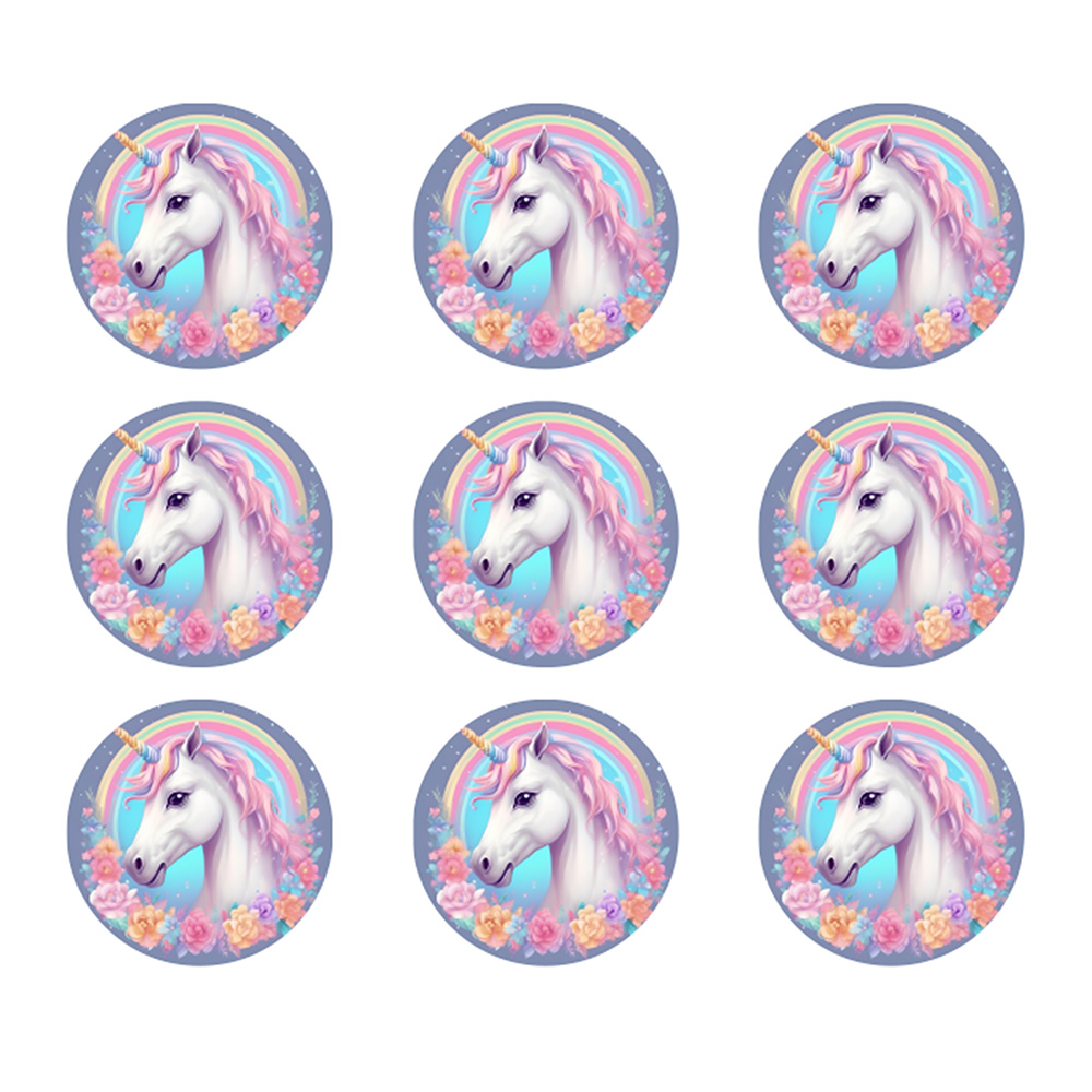 Ozdoby na babeczki z Jednorożcem