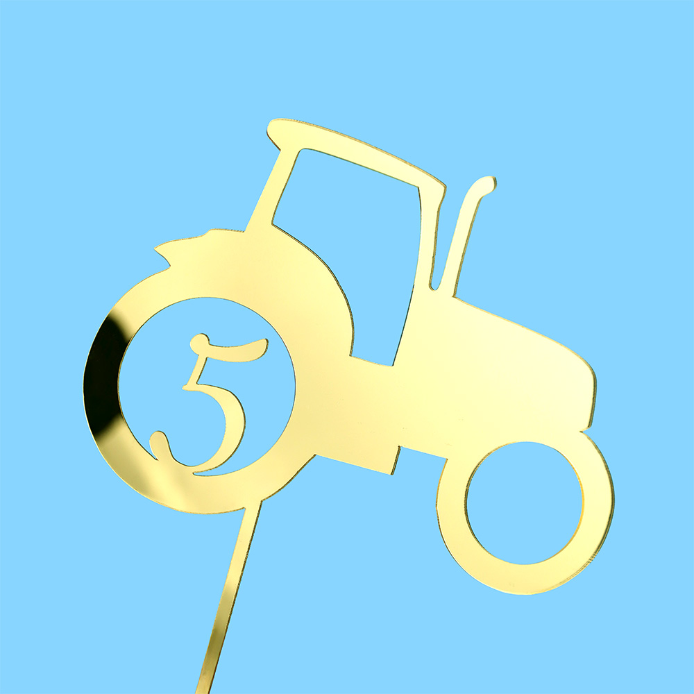 Traktor topper na tort + liczba