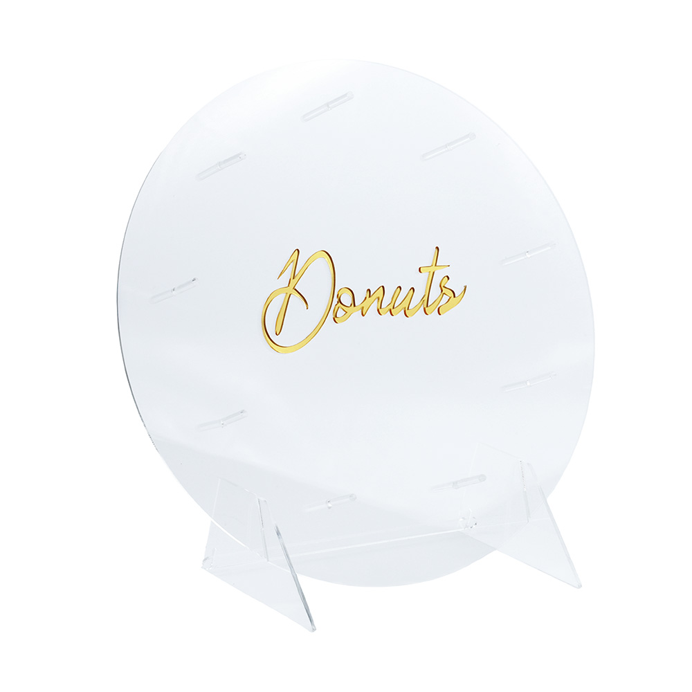 Przezroczysty stojak na donuty z plexi