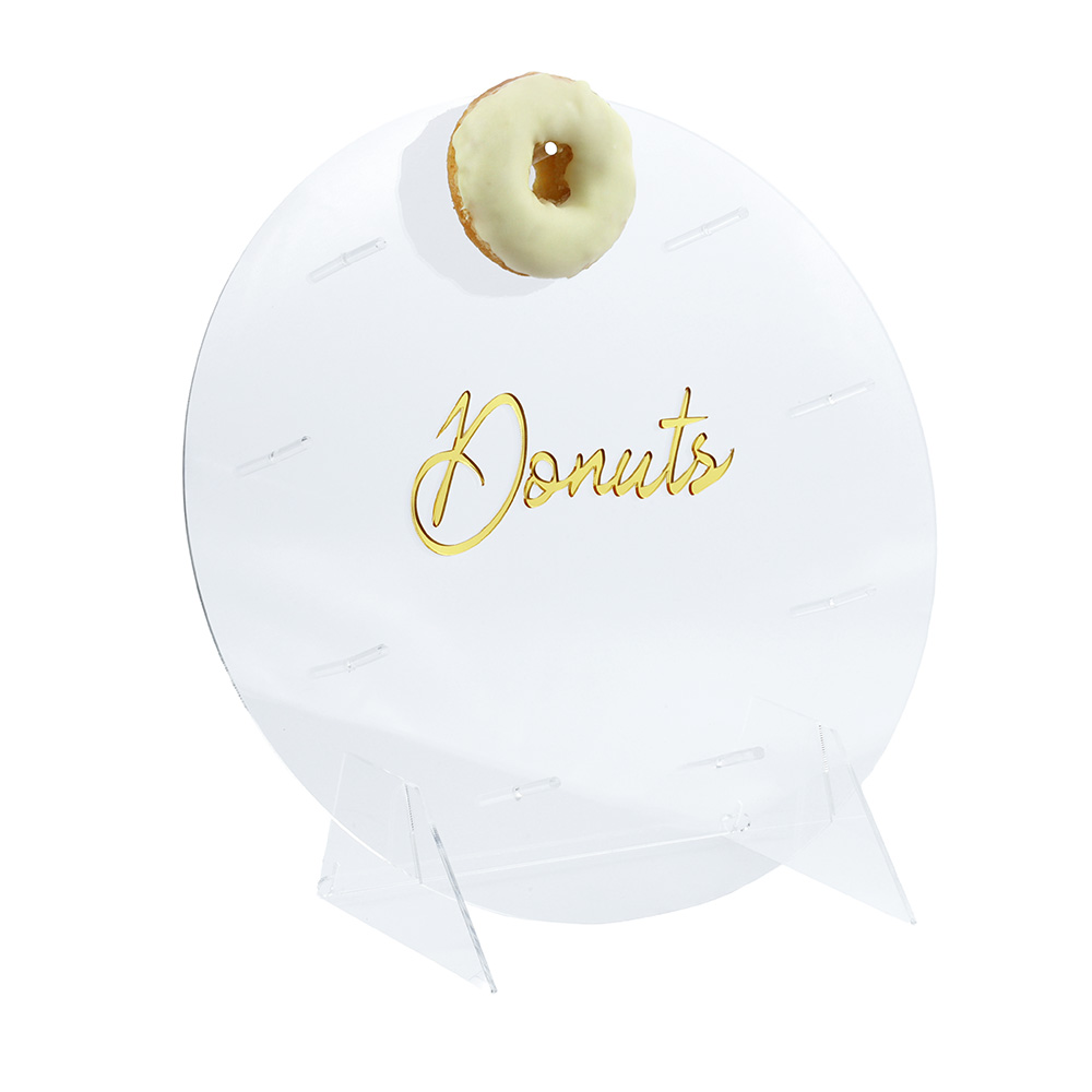 Przezroczysty stojak na donuty z plexi