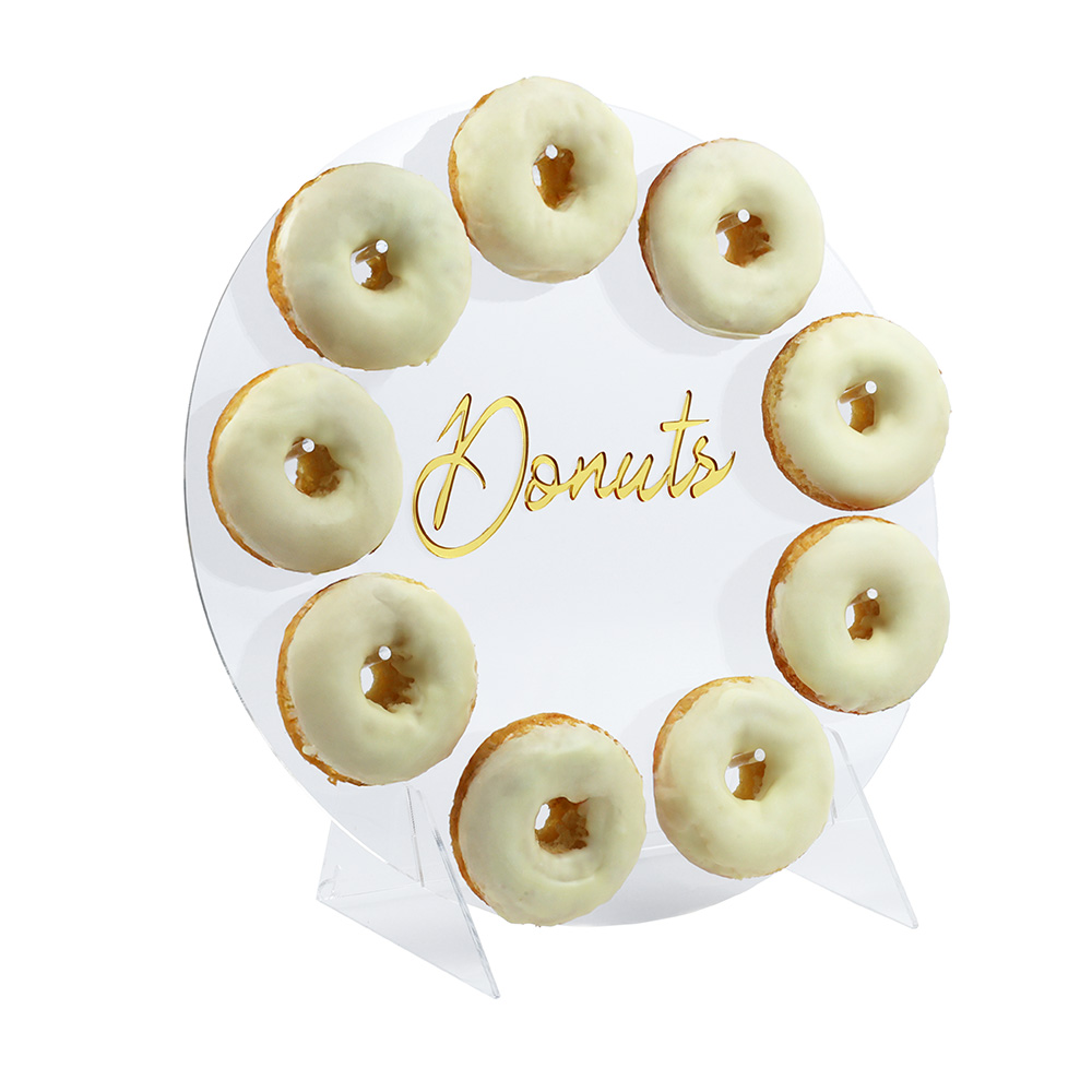 Przezroczysty stojak na donuty z plexi