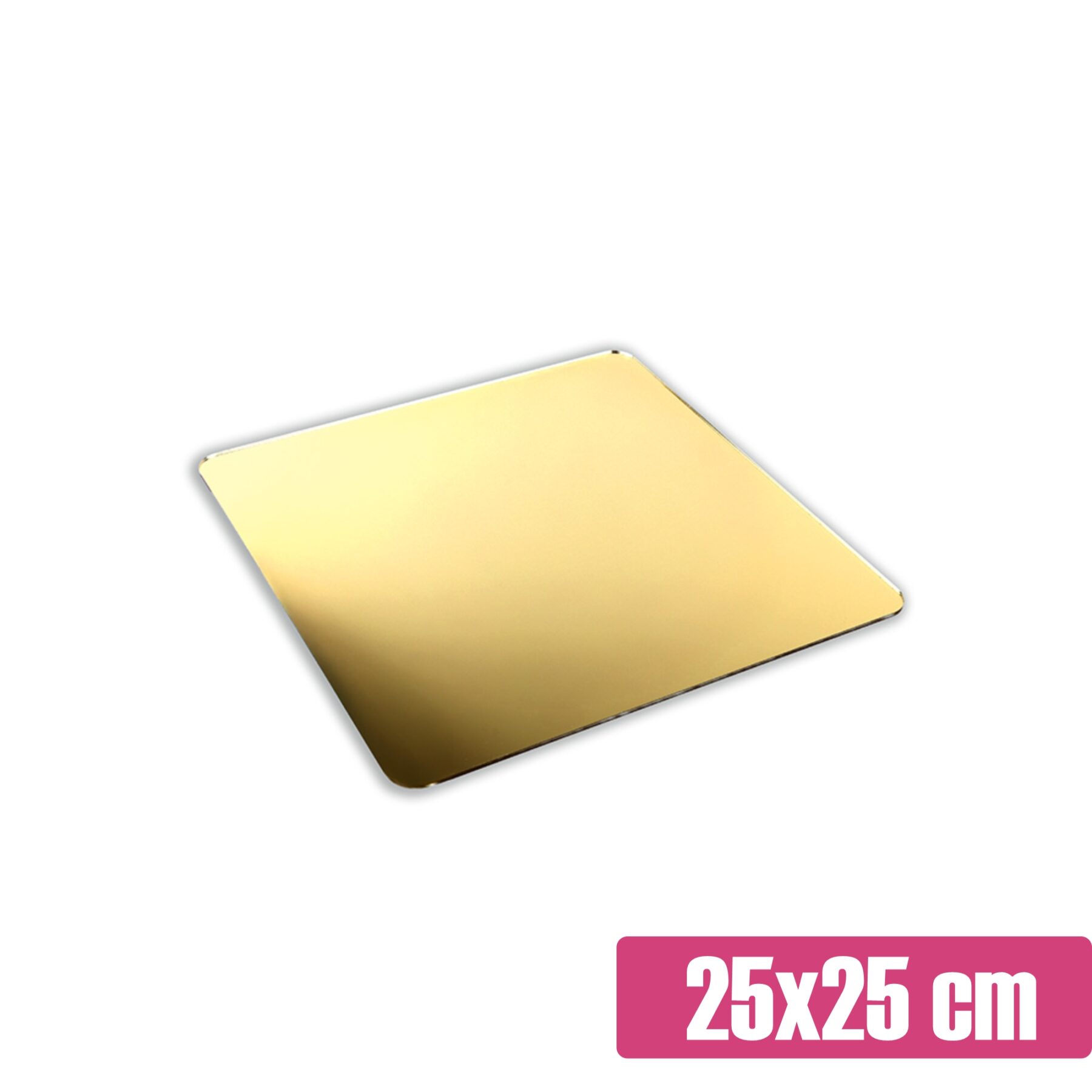 Komplet pater na Słodki Stół 4 sztuki złote lustro