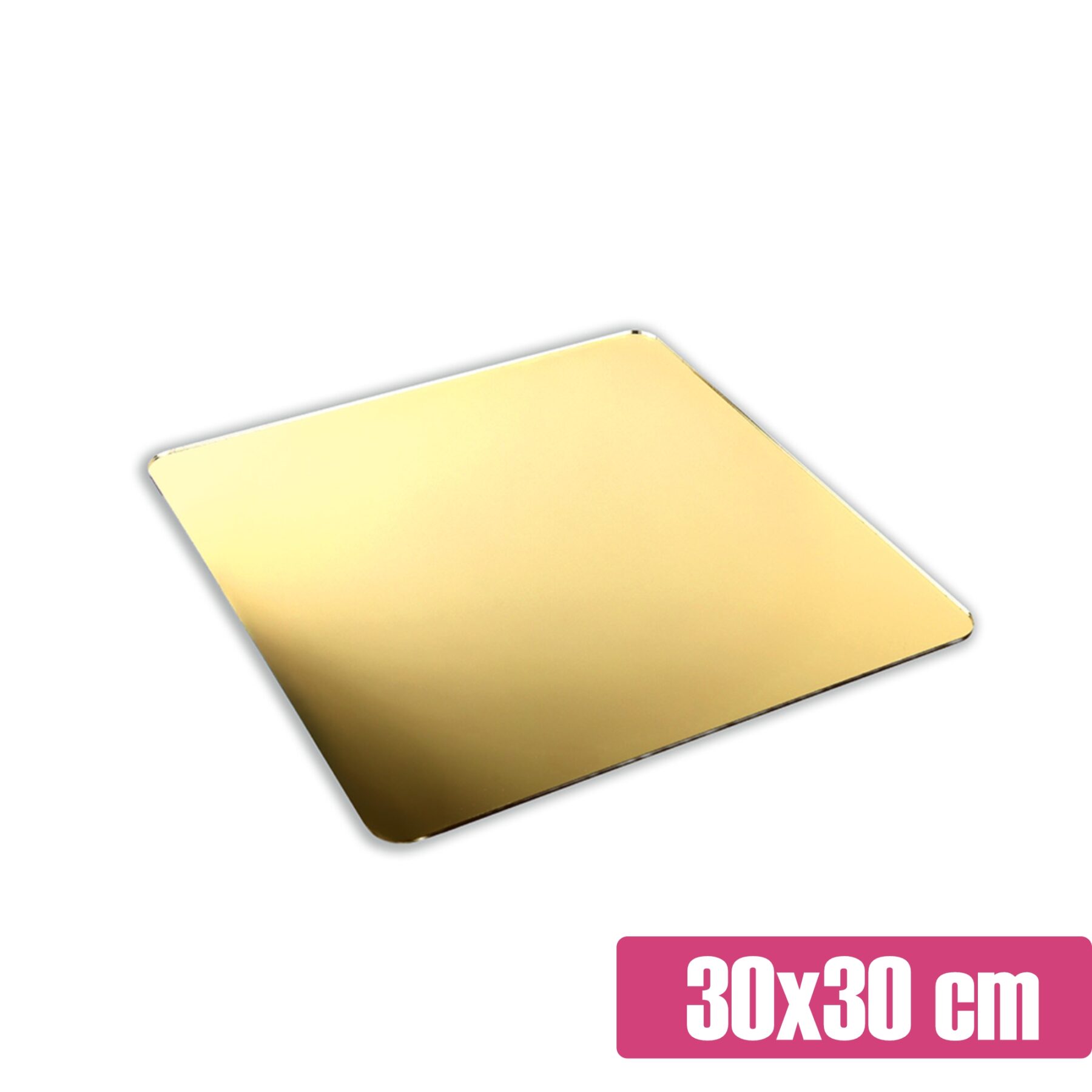 Komplet pater na Słodki Stół 4 sztuki złote lustro