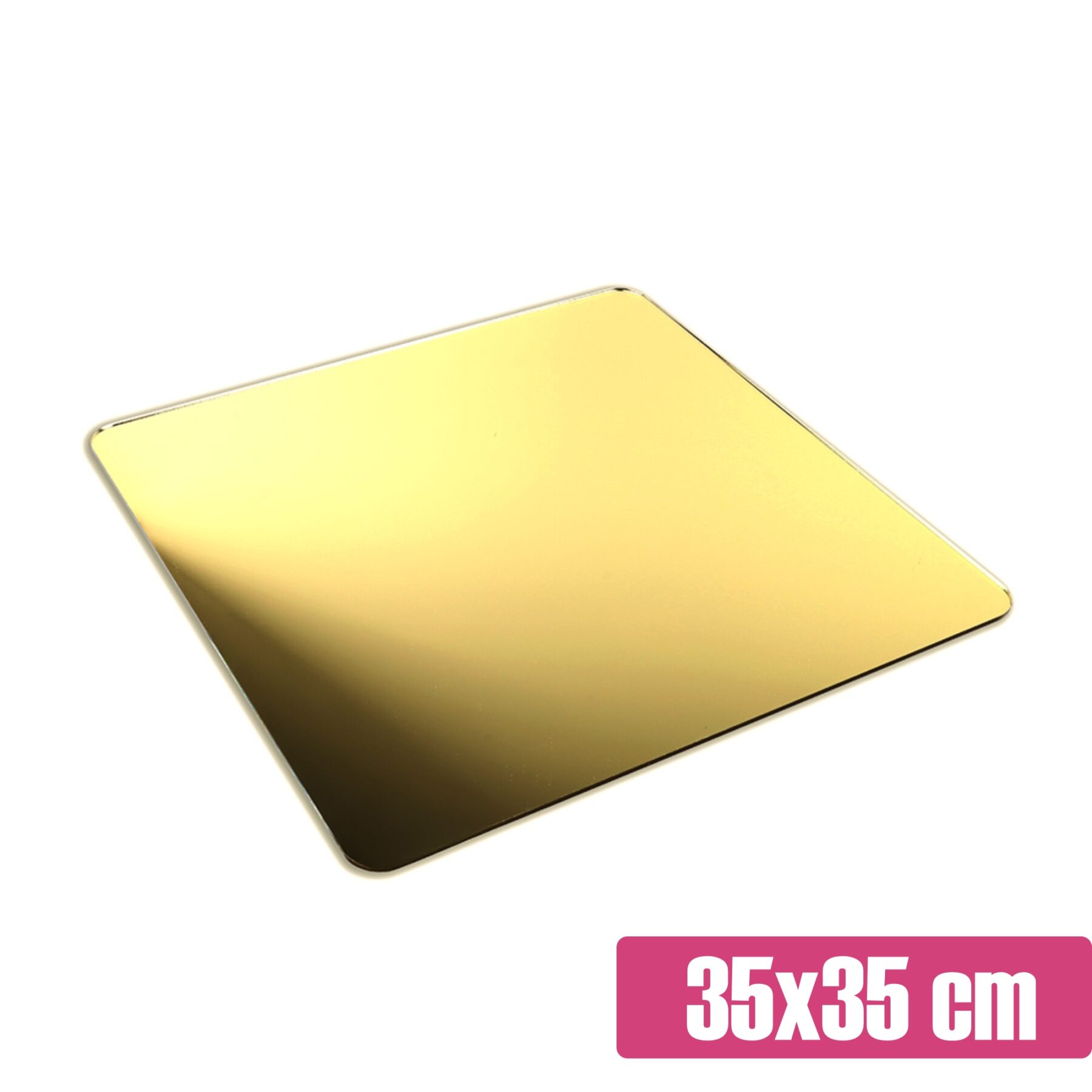 Komplet pater na Słodki Stół 4 sztuki złote lustro