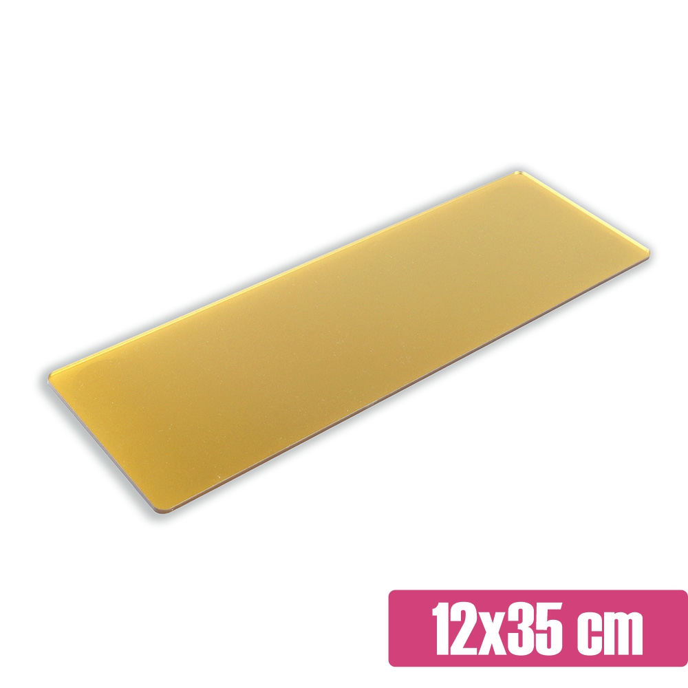 Prostokątna złota patera na słodki stół 12x35 cm