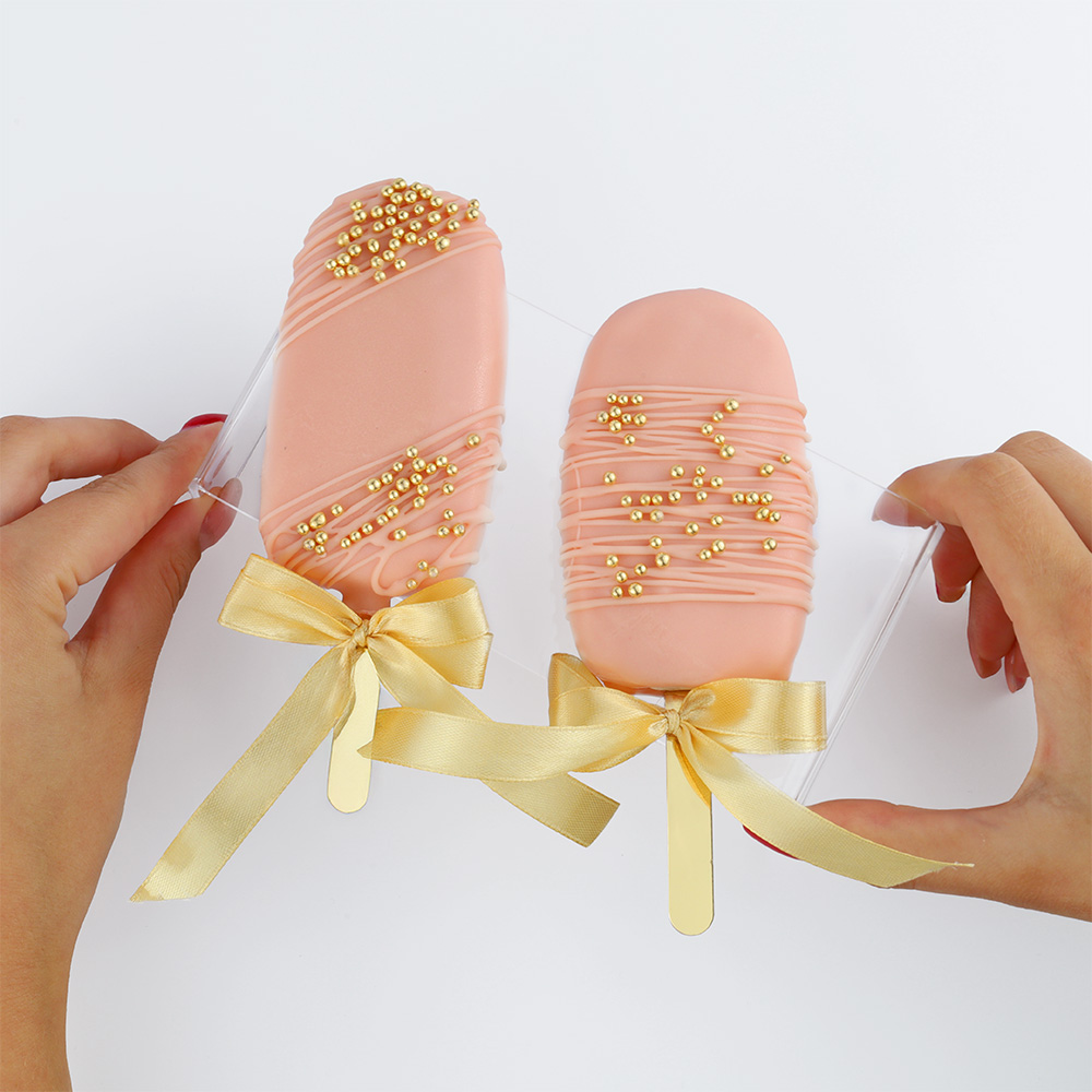 Przezroczysty ekspozytor na słodki stół 16x8x4 cm