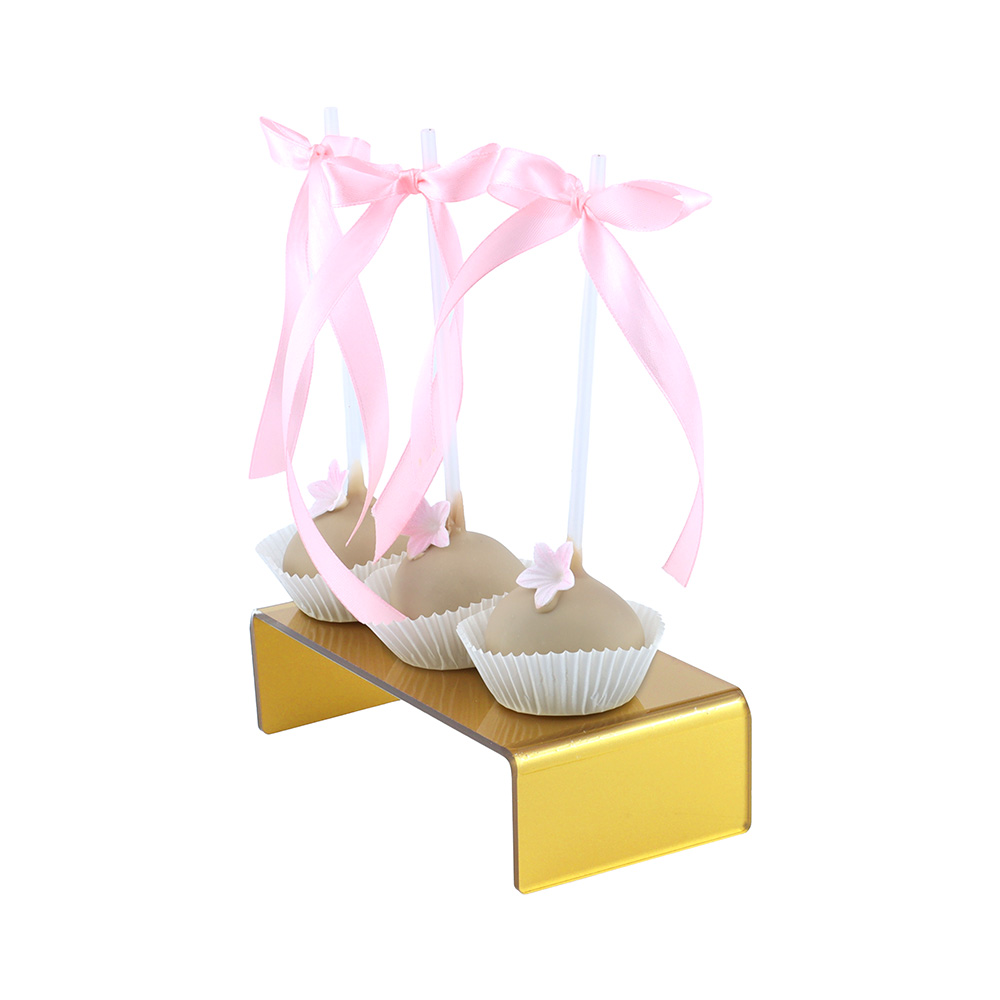 Prostokątne złote stojaki na Słodki Stół