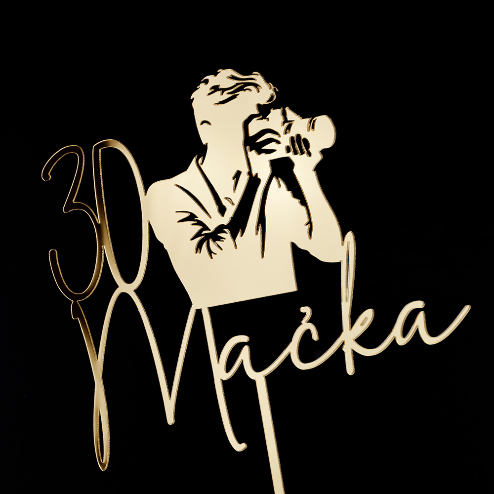 Topper na tort urodzinowy fotograf