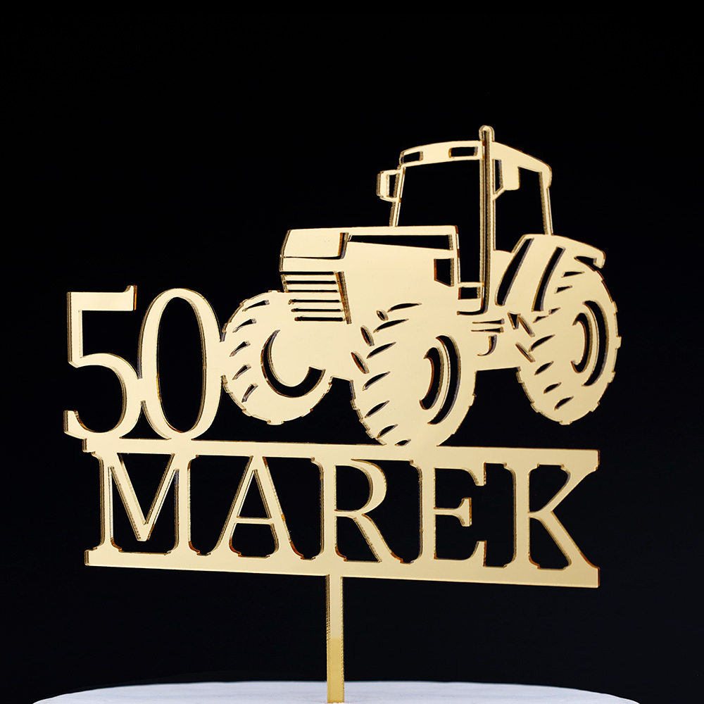Personalizowany topper na tort traktor