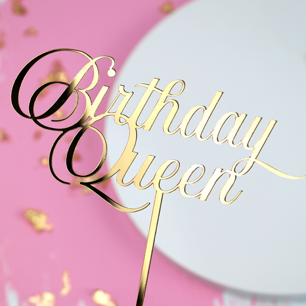 Topper na tort Birthday Queen