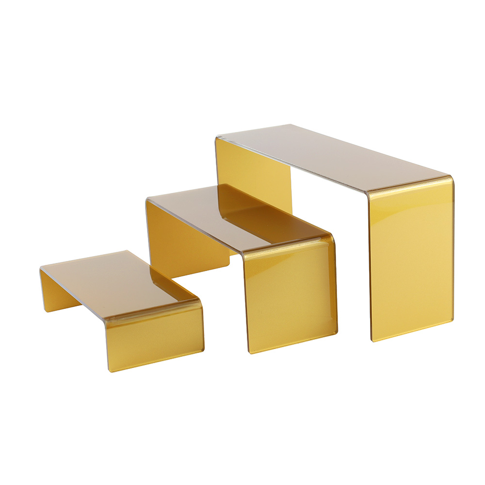 Prostokątne złote stojaki na Słodki Stół