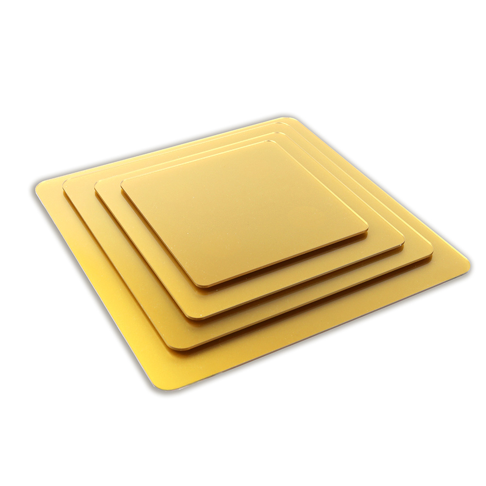 Komplet złotych pater na Słodki Stół 4 sztuki