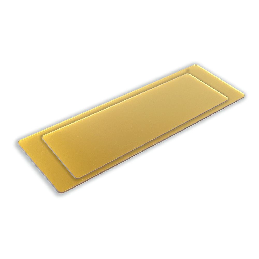 Złote prostokątne patery na Słodki Stół 2 sztuki