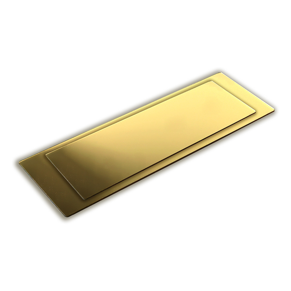 Prostokątne patery na Słodki Stół 2 sztuki złote lustro